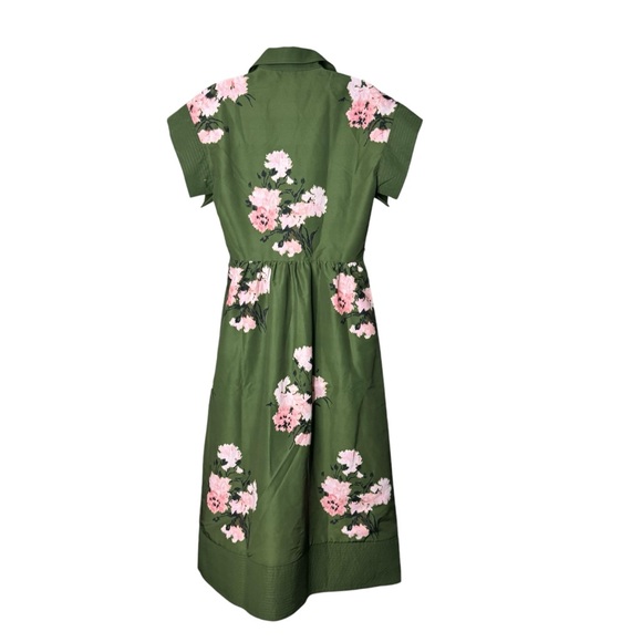 Tuckernuck | NEW Olive and Pressed Powder Floral Chloe Maxi Dress Size M - Picture 8 of 11